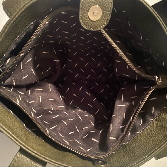 Kensie Dark Olive Green Purse/Tote - Picture 12 of 16